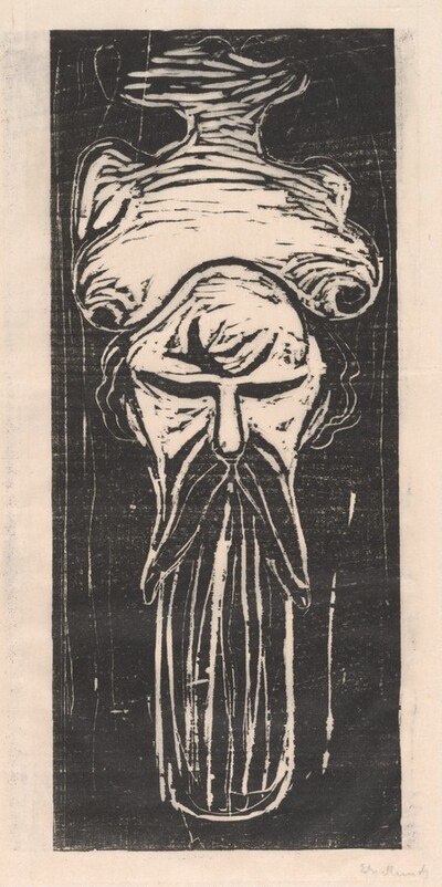 Man's Head Beneath Woman's Breast (Mannshode under kvinnebryst)