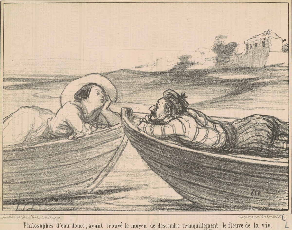 Philosophes d'eau douce ... by Honoré Daumier