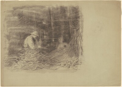 Farmers Shucking Corn [recto]