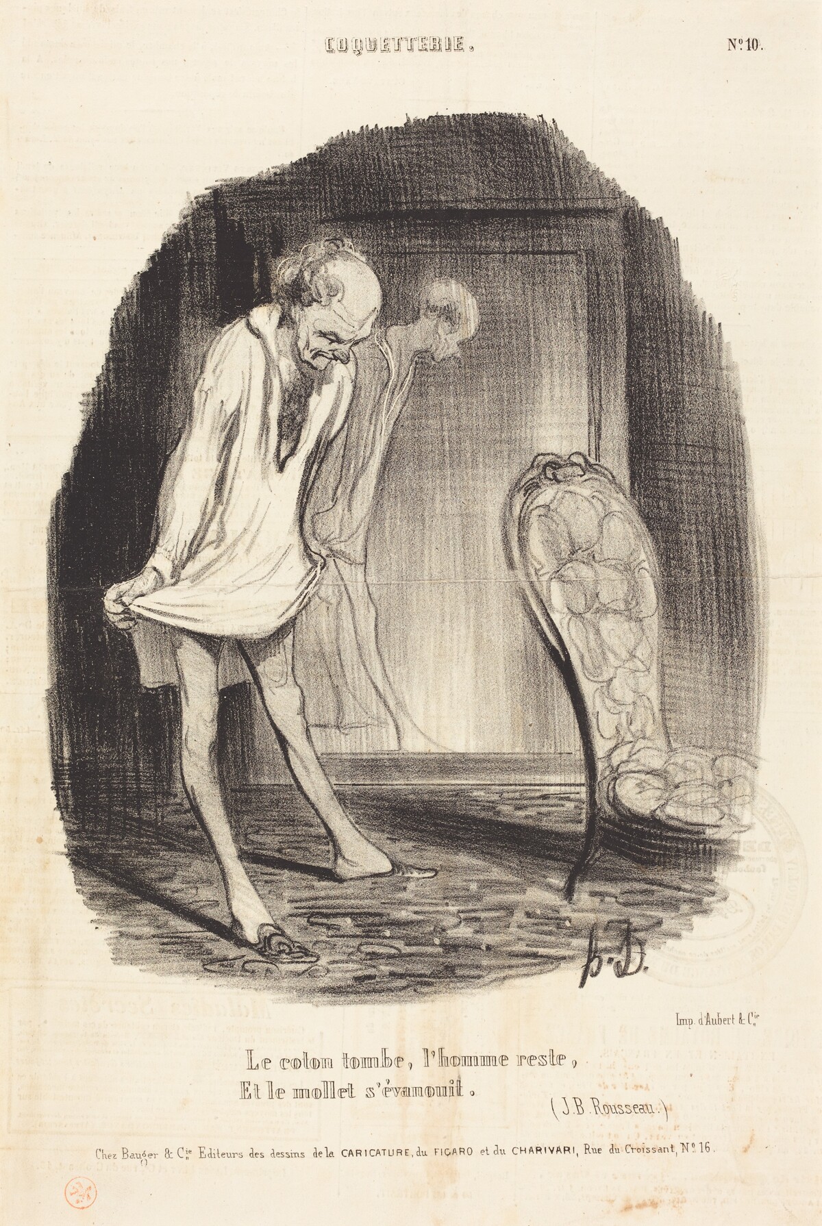 Le coton tombe, l'homme reste... by Honoré Daumier
