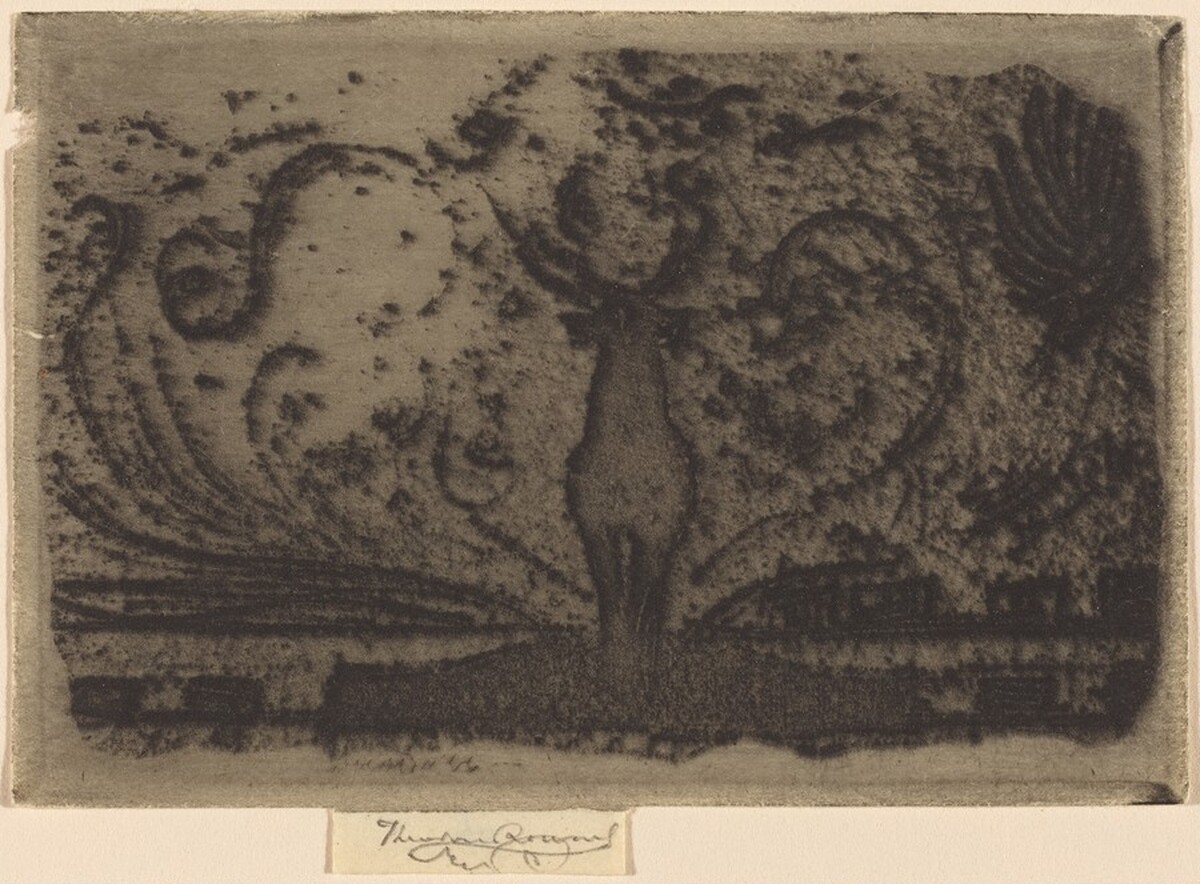 A Stag, A Study by Théodore Roussel