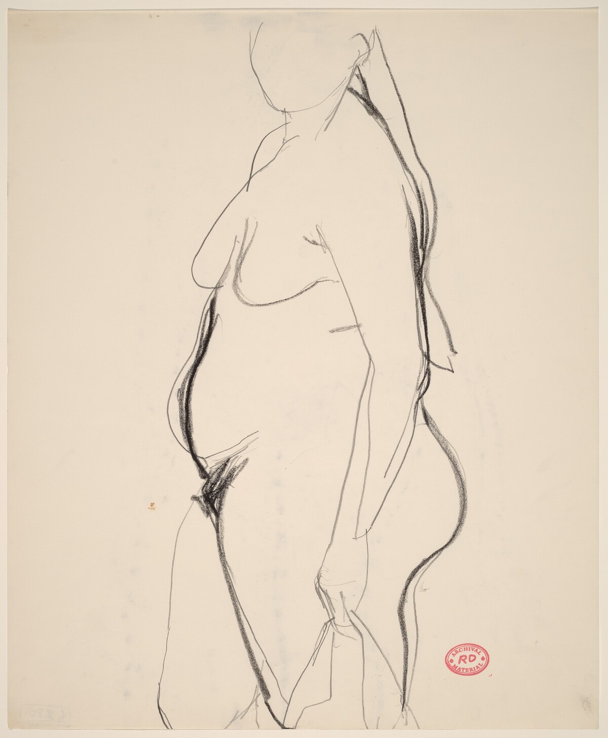 Untitled [standing female nude: side view] by Richard Diebenkorn
