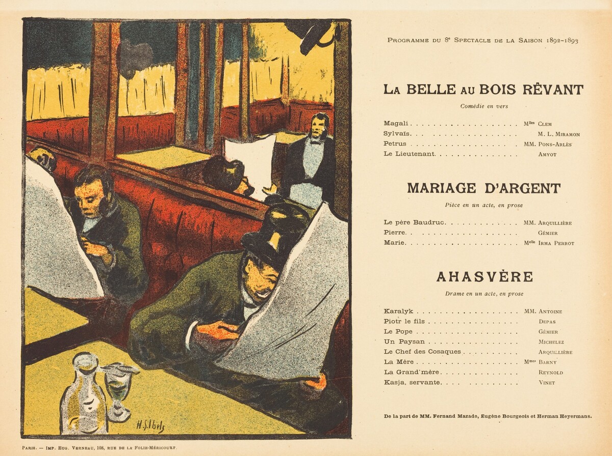 La Belle au bois rêvant; Mariage d'argent; Ahasvère by Henri-Gabriel Ibels