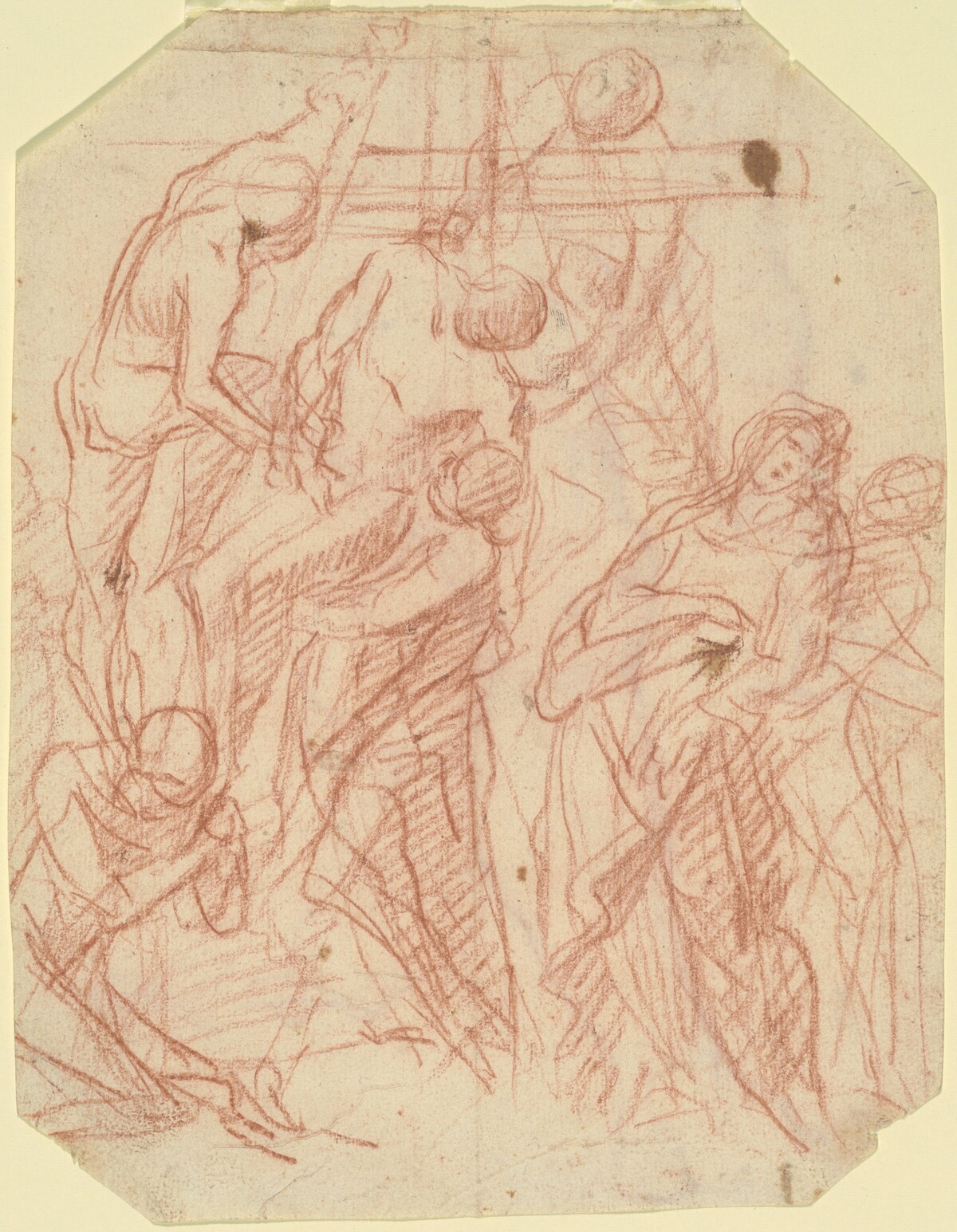 The Descent from the Cross (recto) by Italian 17th Century, formerly attributed to Federico Barocci