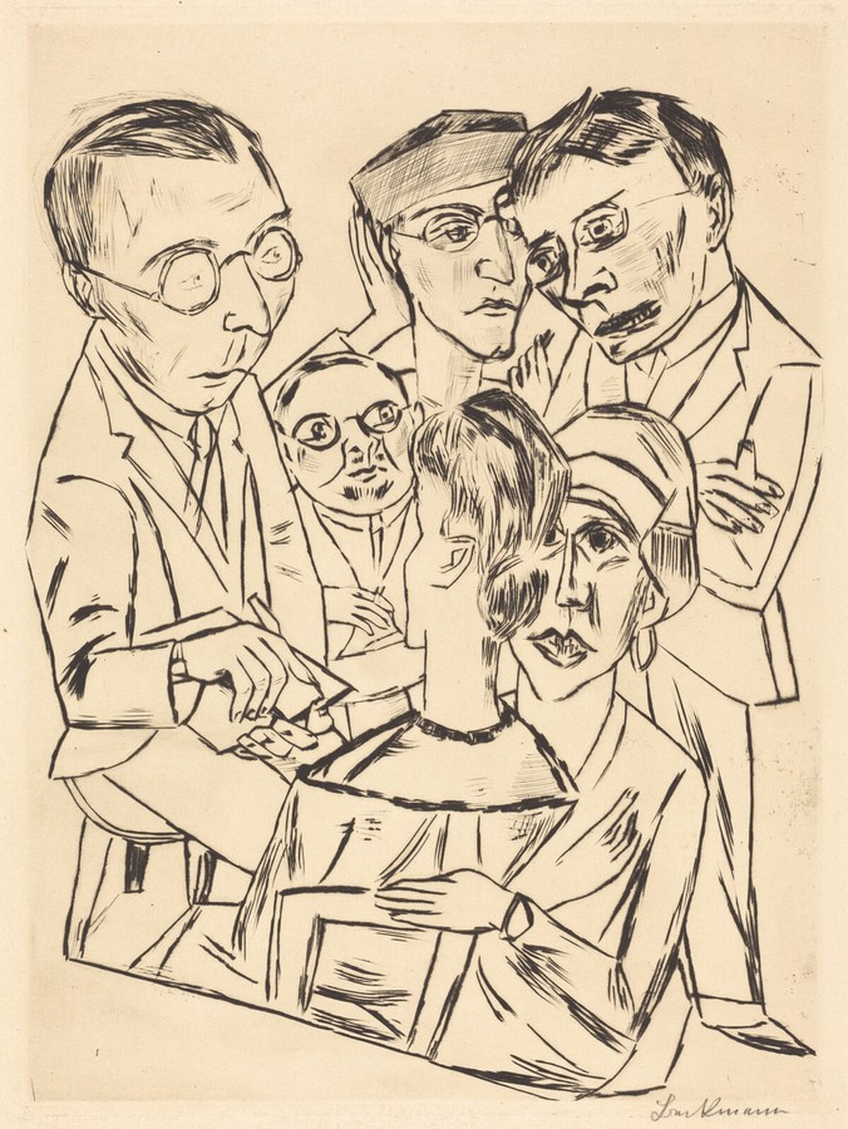 The Draftsman in Society (Der Zeichner in Gesellschaft) by Max Beckmann