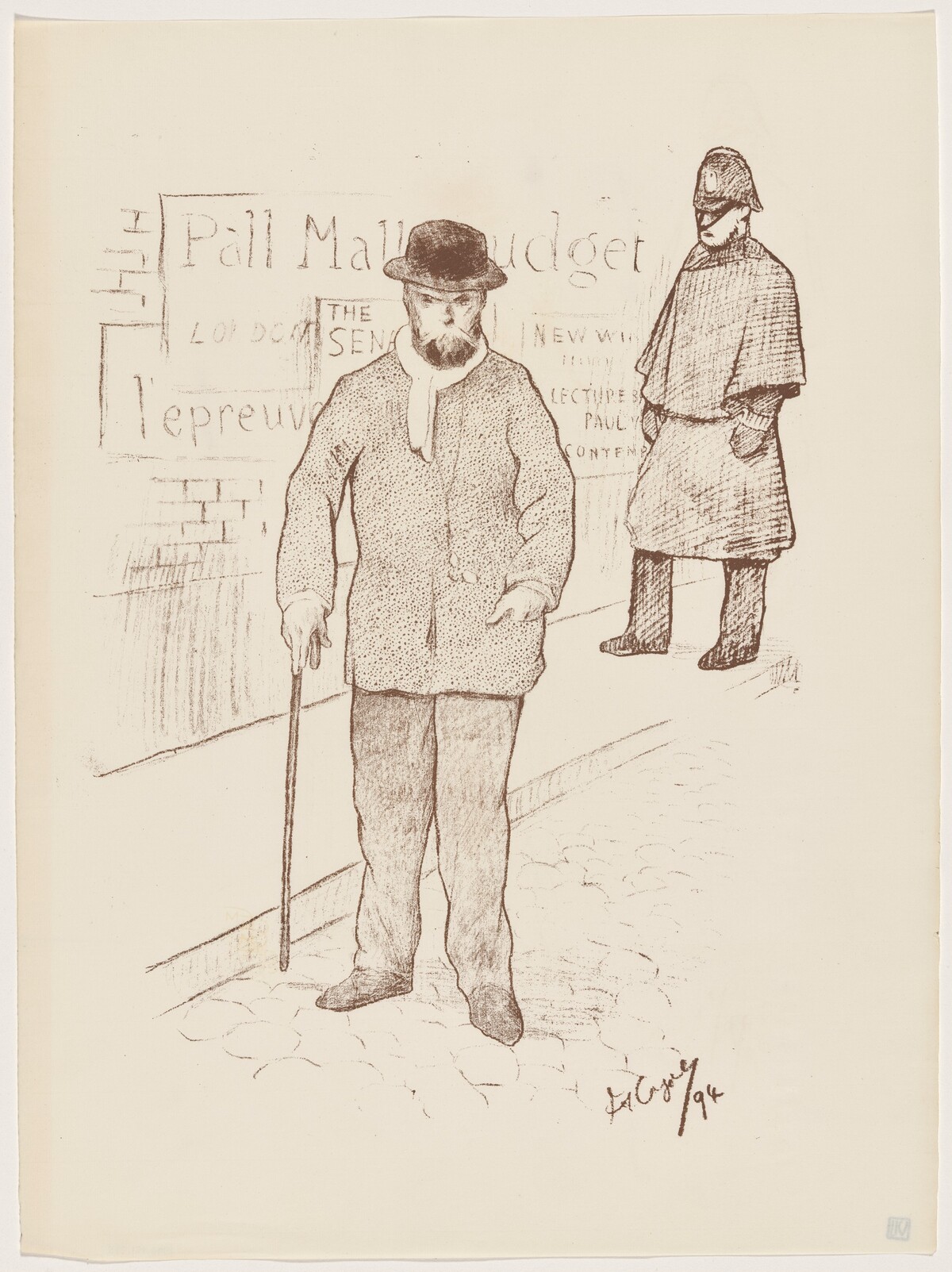 Paul Verlaine à Londres by Frédéric-Auguste Cazals