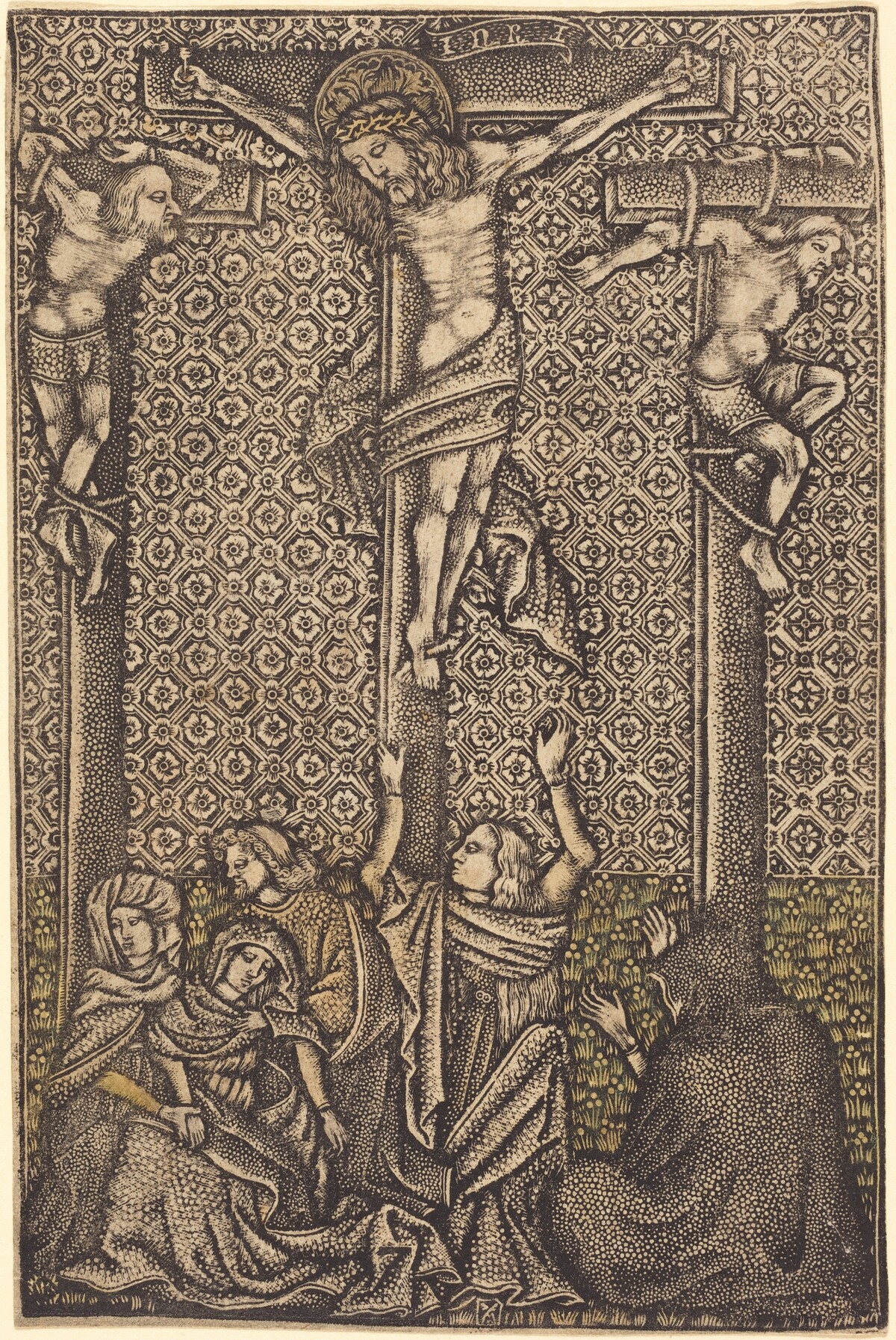 The Crucifixion by German 15th Century or Master with the Crossed Clubs