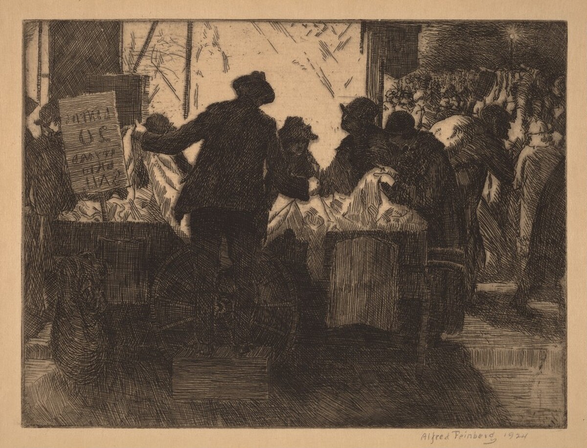 Untitled (Pushcart Vendor) by Alfred Feinberg