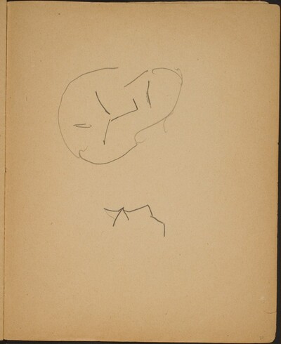 Zwei Gesichter (Sketches of Two Faces) [p. 37]