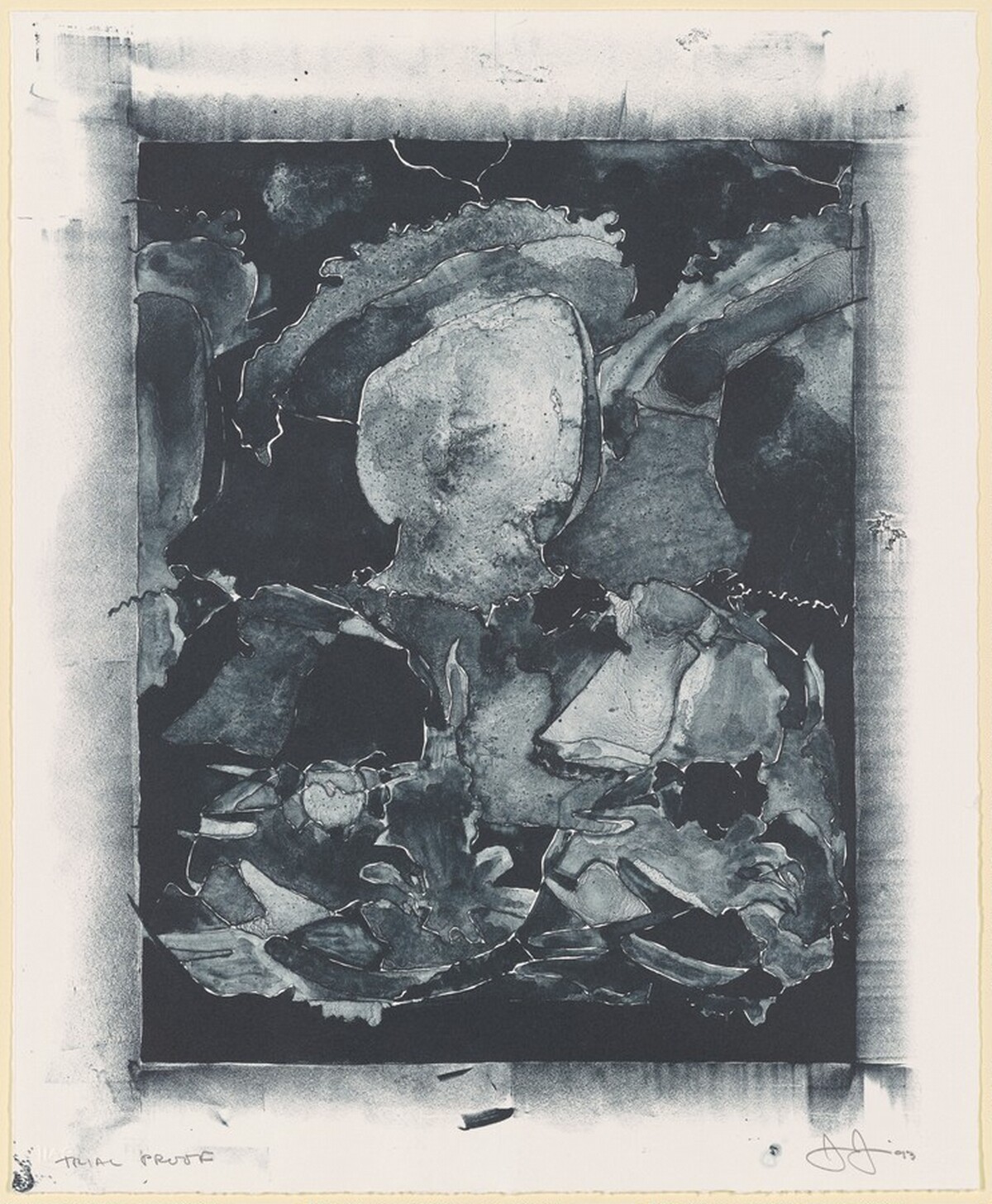 After Holbein (In Portfolio Artists against Torture) [trial proof] by Jasper Johns