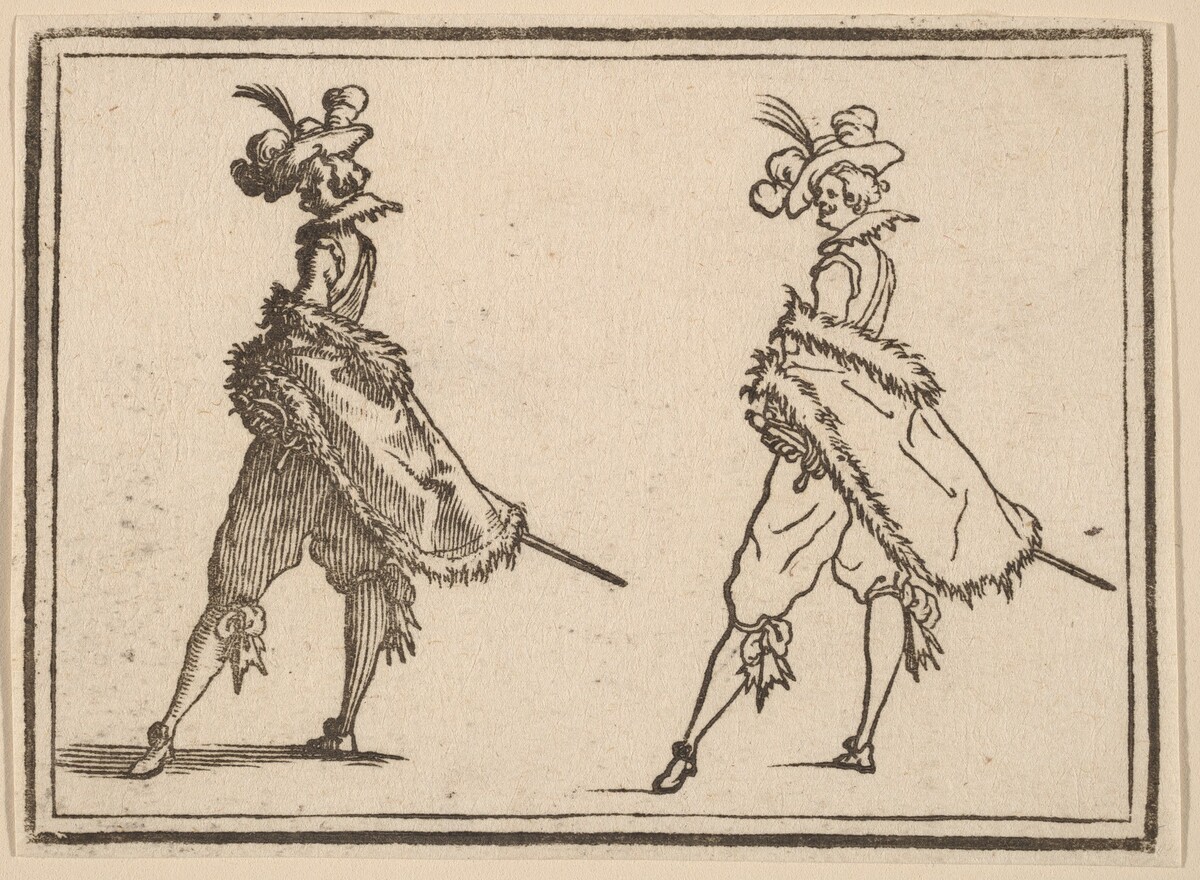 Gentleman Viewed from the Side by Edouard Eckman after Jacques Callot