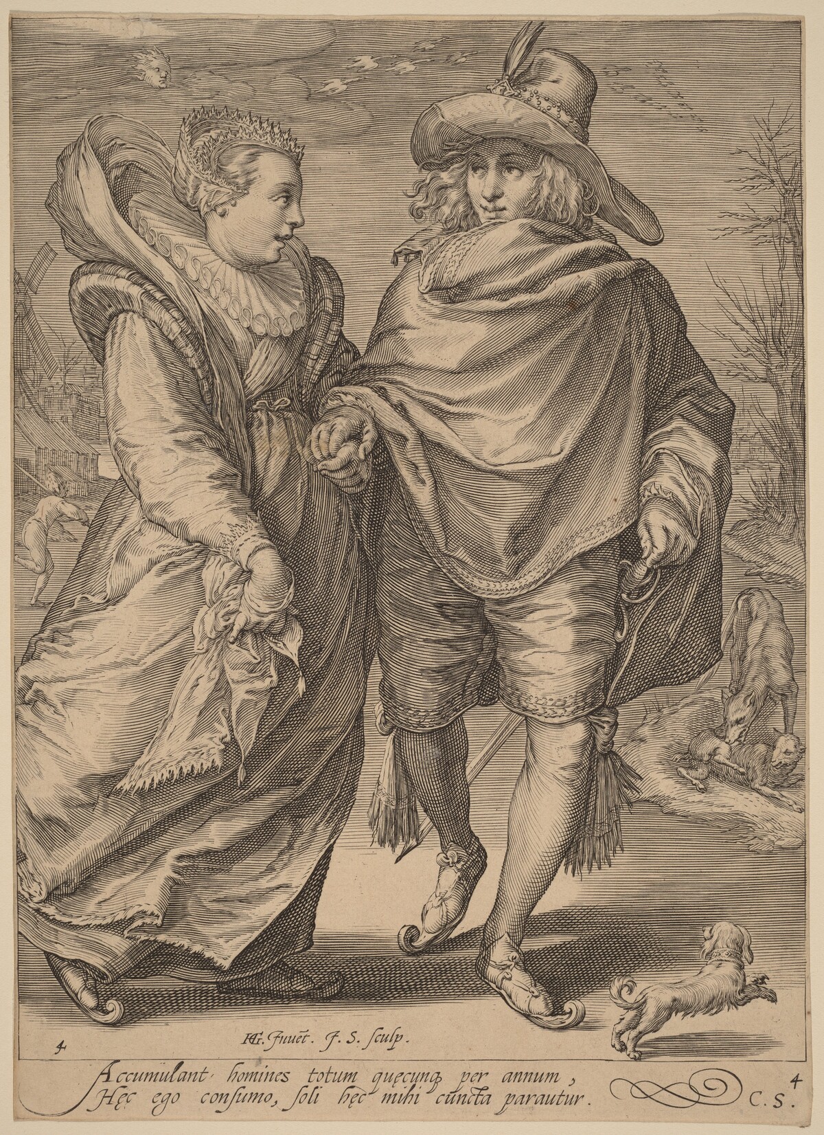 Winter by Jan Pietersz Saenredam after Hendrik Goltzius