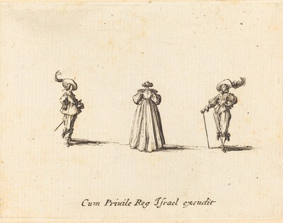 Lady Seen from Behind, and Two Gentlemen