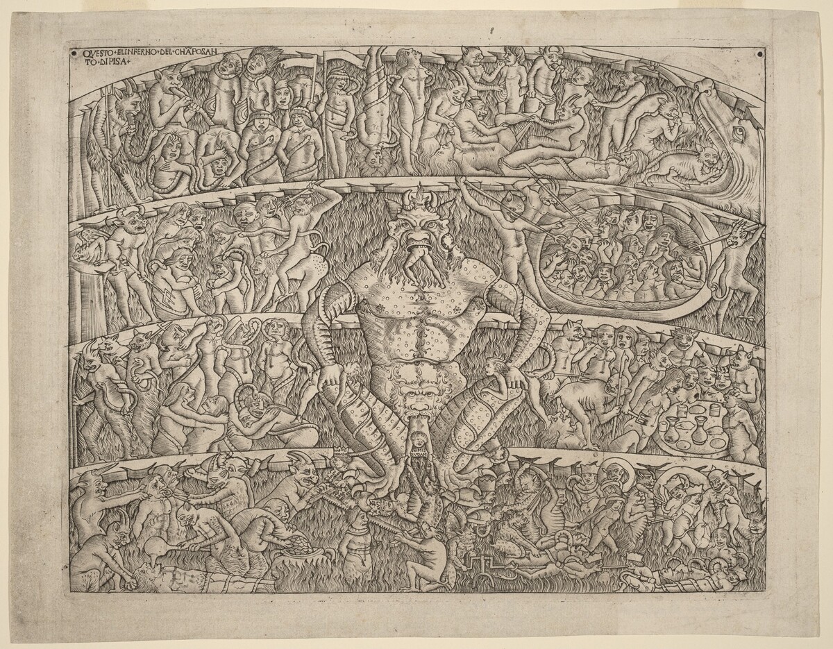 The Inferno, after the Fresco in the Camposanto of Pisa by Italian 15th Century