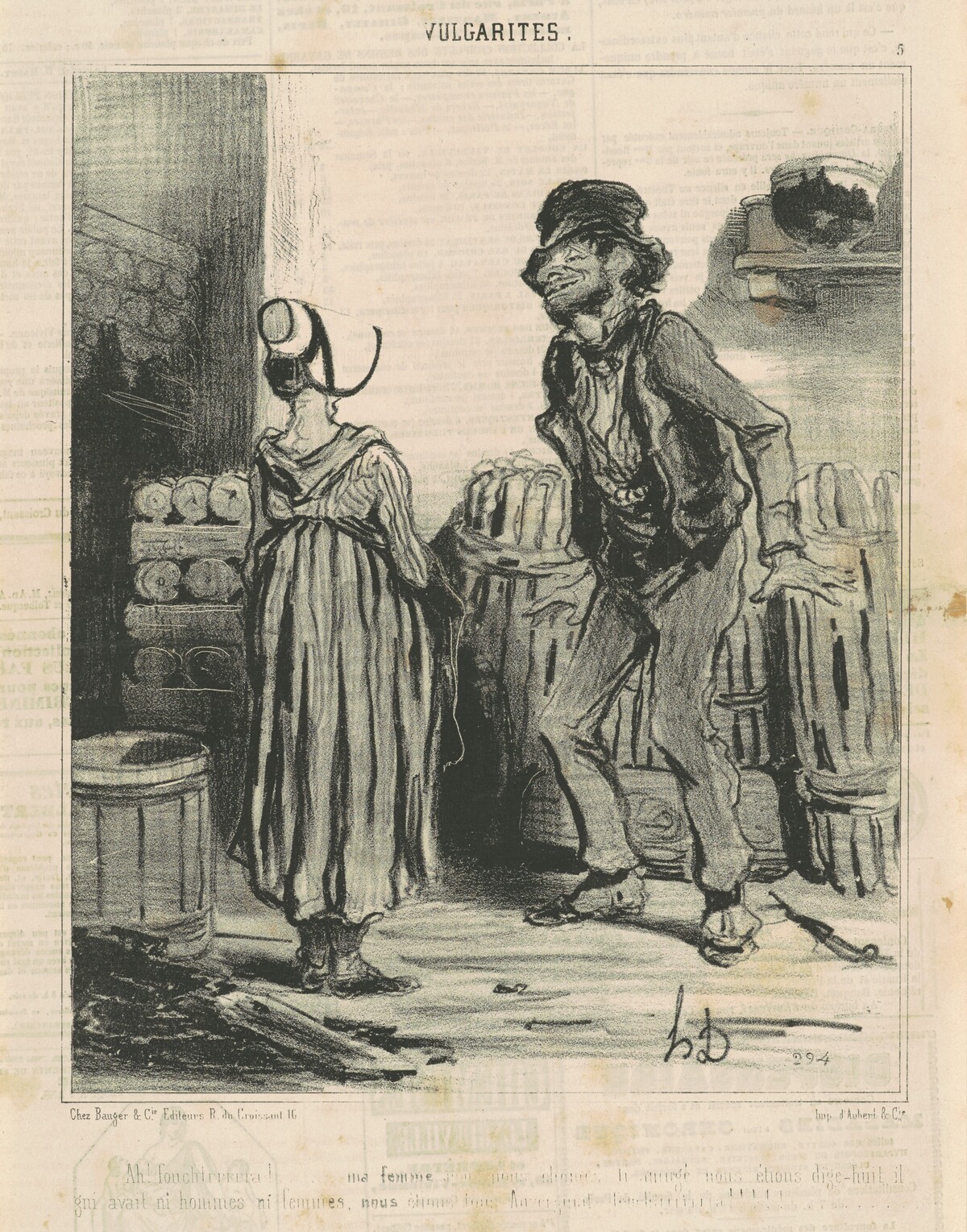 Ah! Fouchtrra! ... Ma femme ... by Honoré Daumier