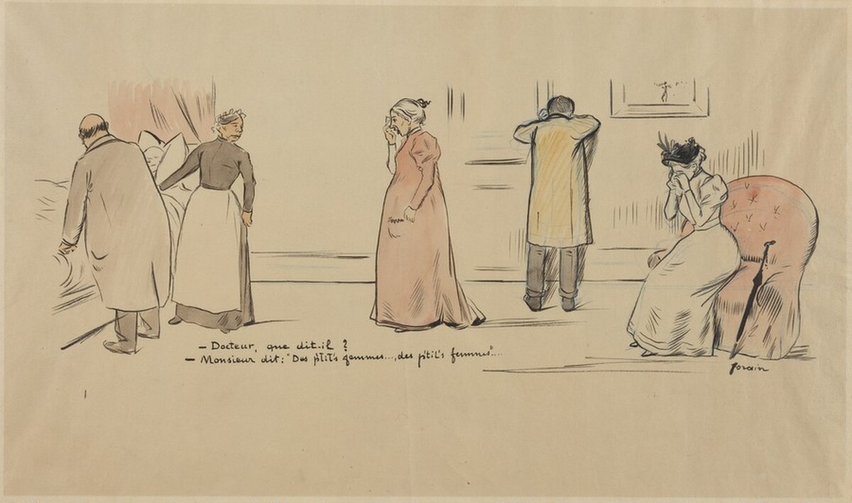 Docteur, que dit-il? by Jean-Louis Forain