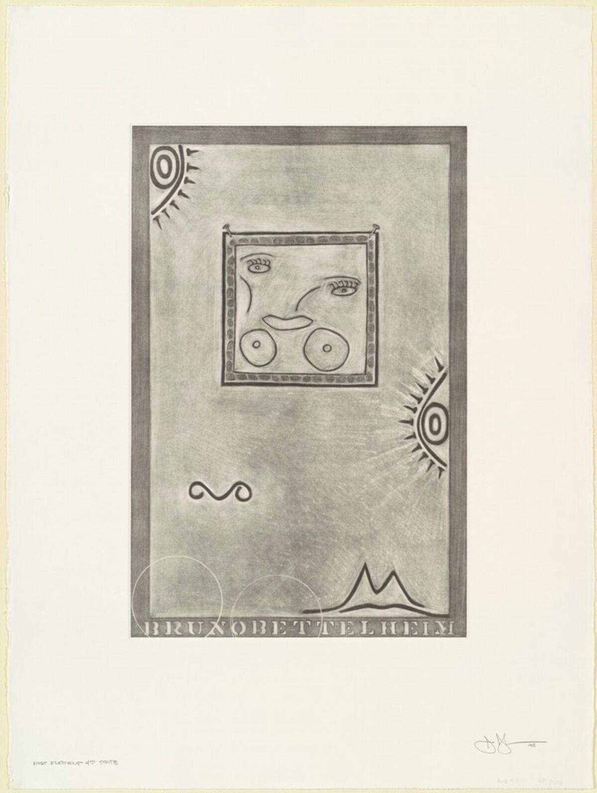 Untitled (White Mezzotint) [state proof of 4th state] by Jasper Johns