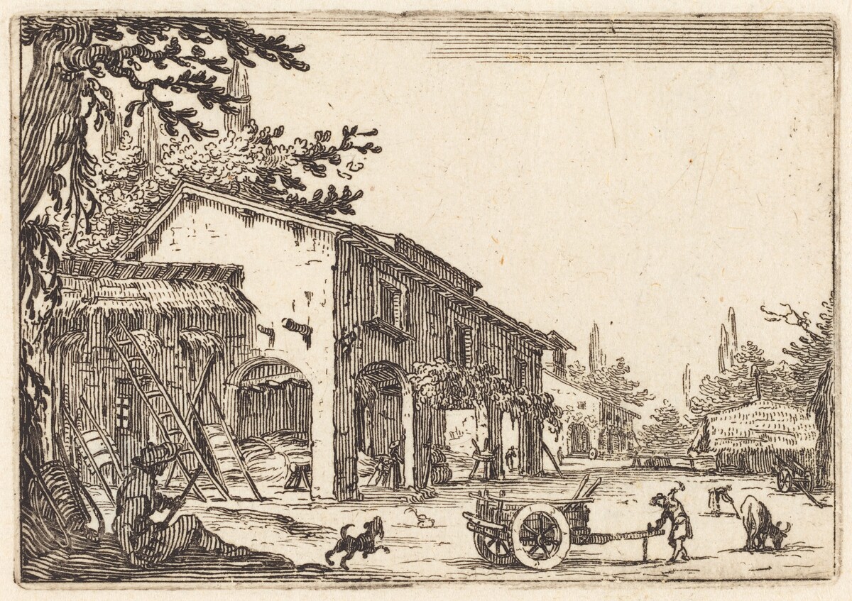 Courtyard of a Farm by Jacques Callot