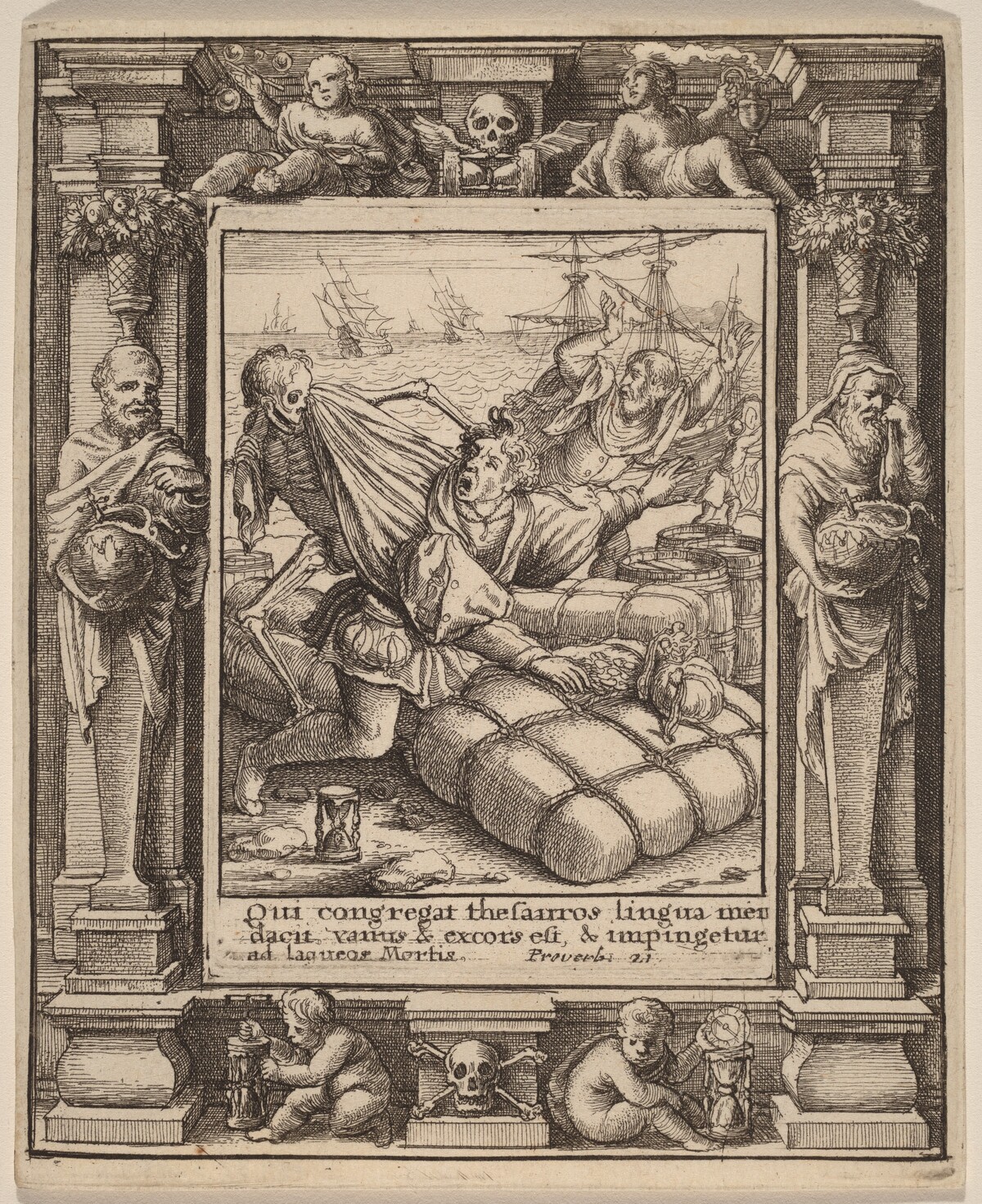 Merchant by Wenceslaus Hollar after Hans Holbein the Younger after Abraham van Diepenbeeck