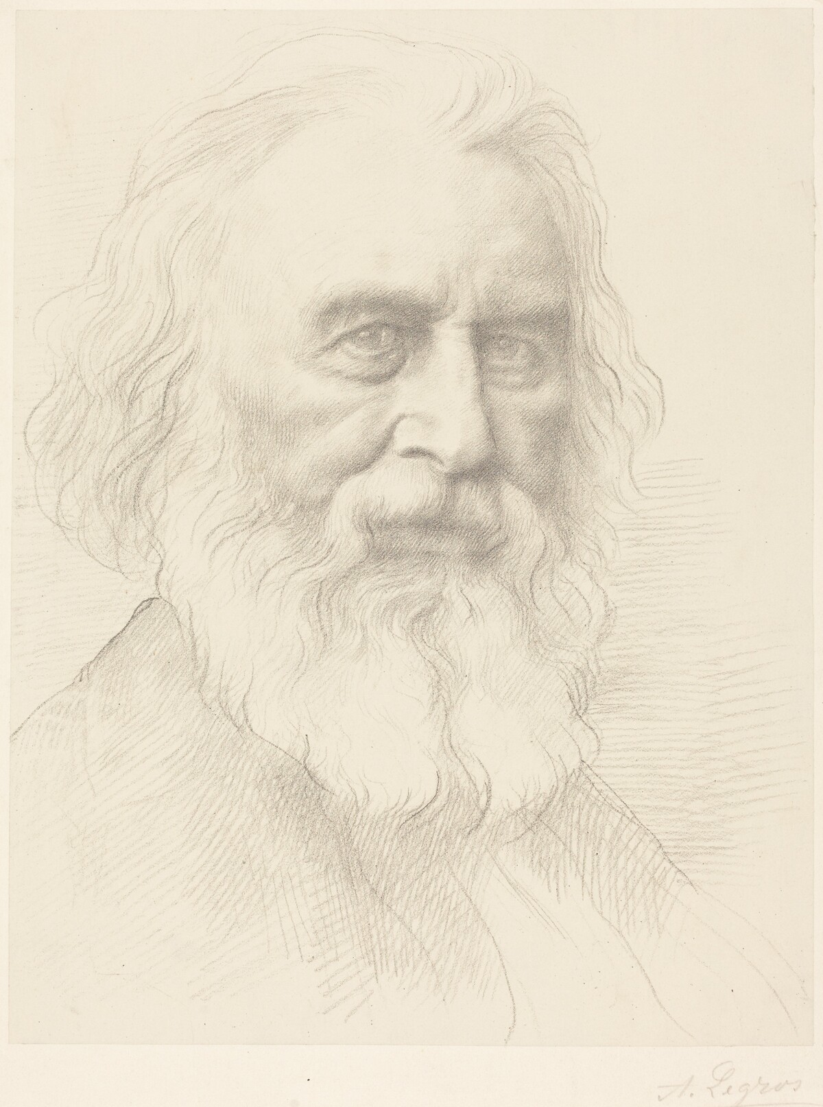 H.W. Longfellow, 2nd plate by Alphonse Legros