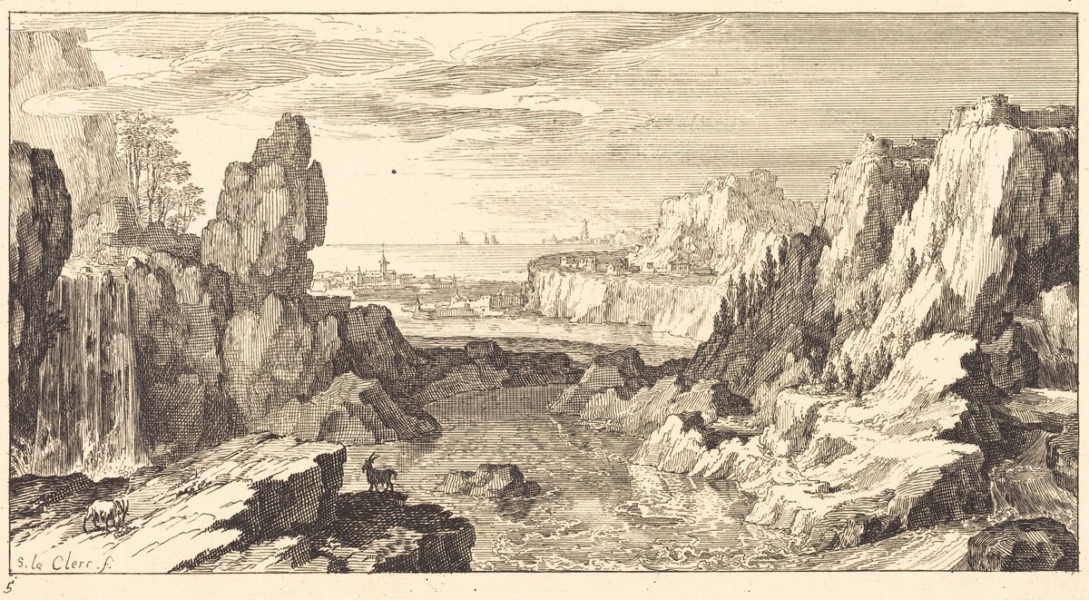 Mountain Landscape by Sébastien Le Clerc I