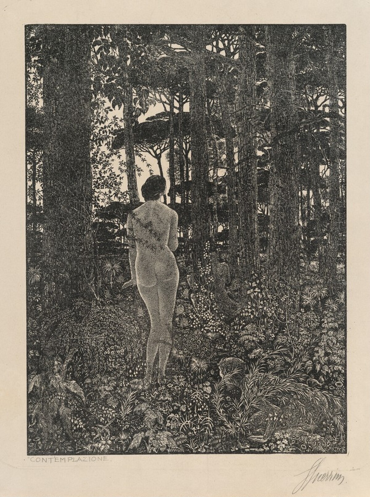 Contemplazione (Contemplation, or the Nymph and the Satyr) by Giovanni Guerrini