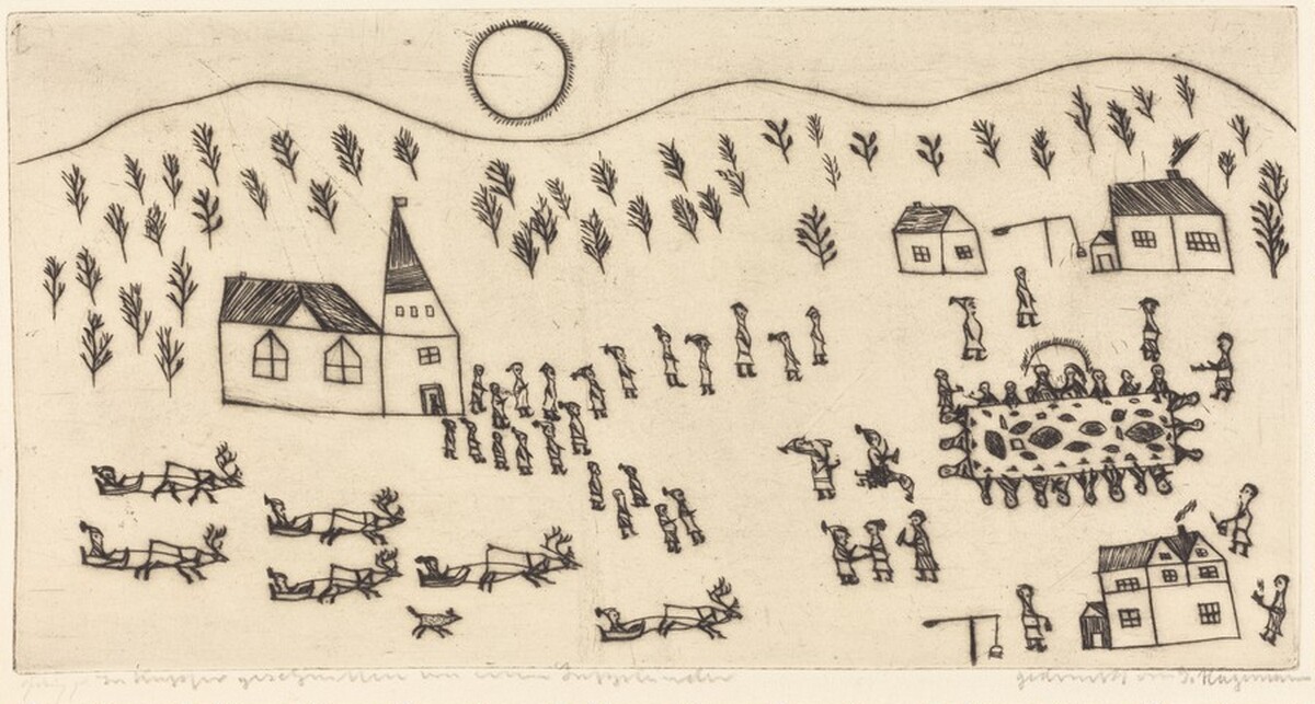 Folk Scene: Village Fete by Gustav Hagemann