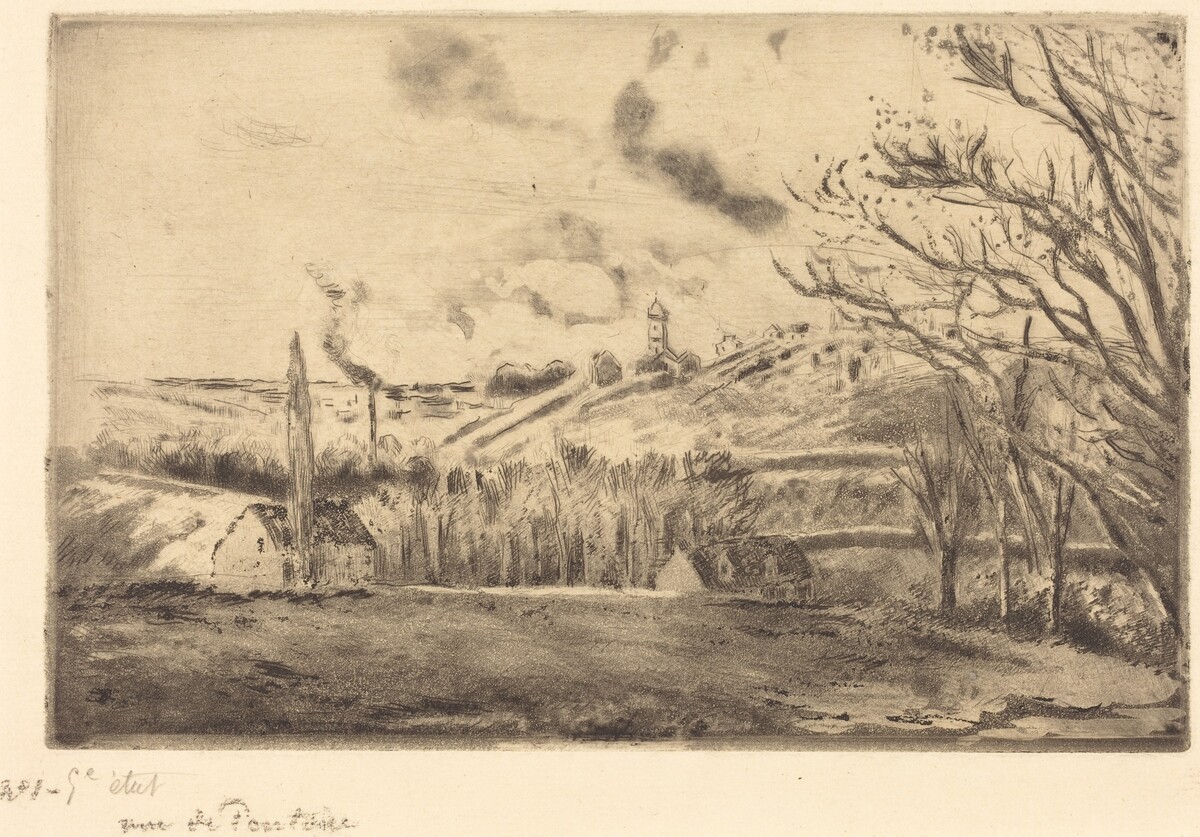 View of Pontoise (Vue de Pontoise) by Camille Pissarro