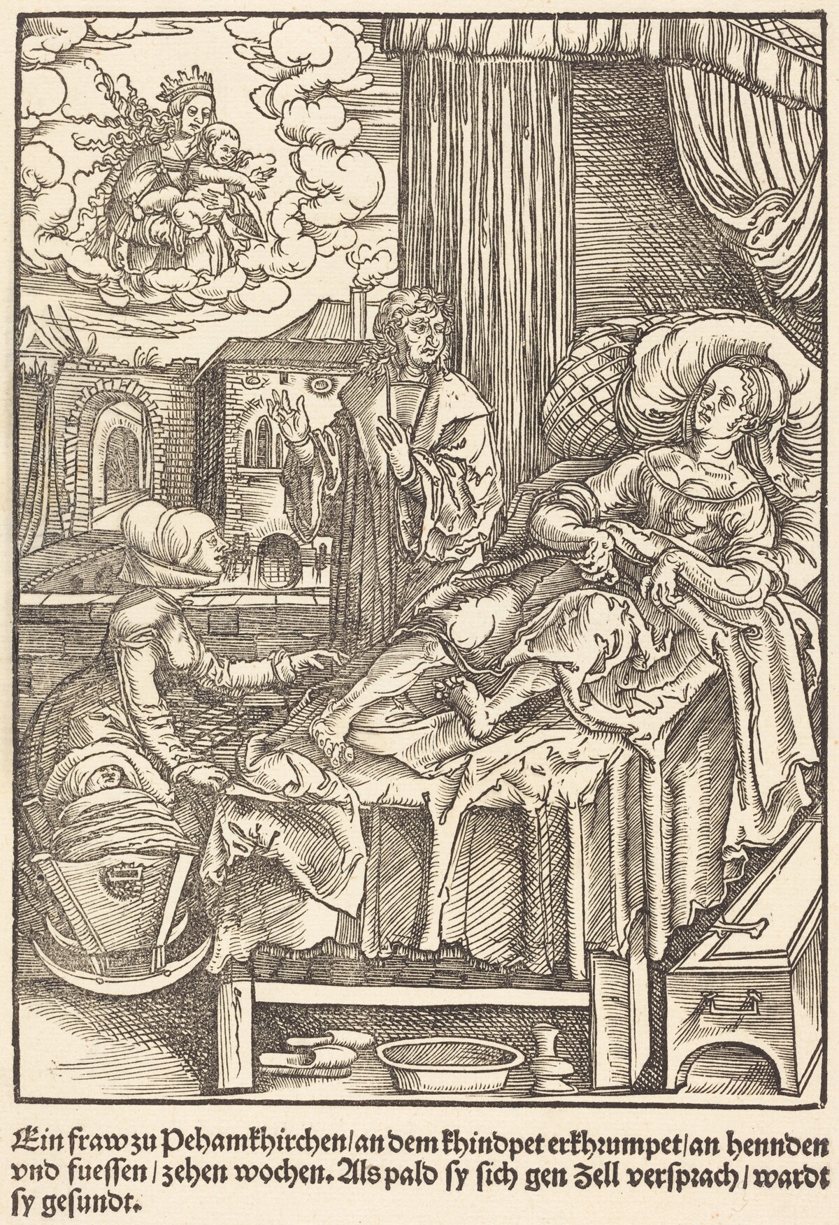 Ein fraw zu Peham Kirchen ... by Master of the Miracles of Mariazell