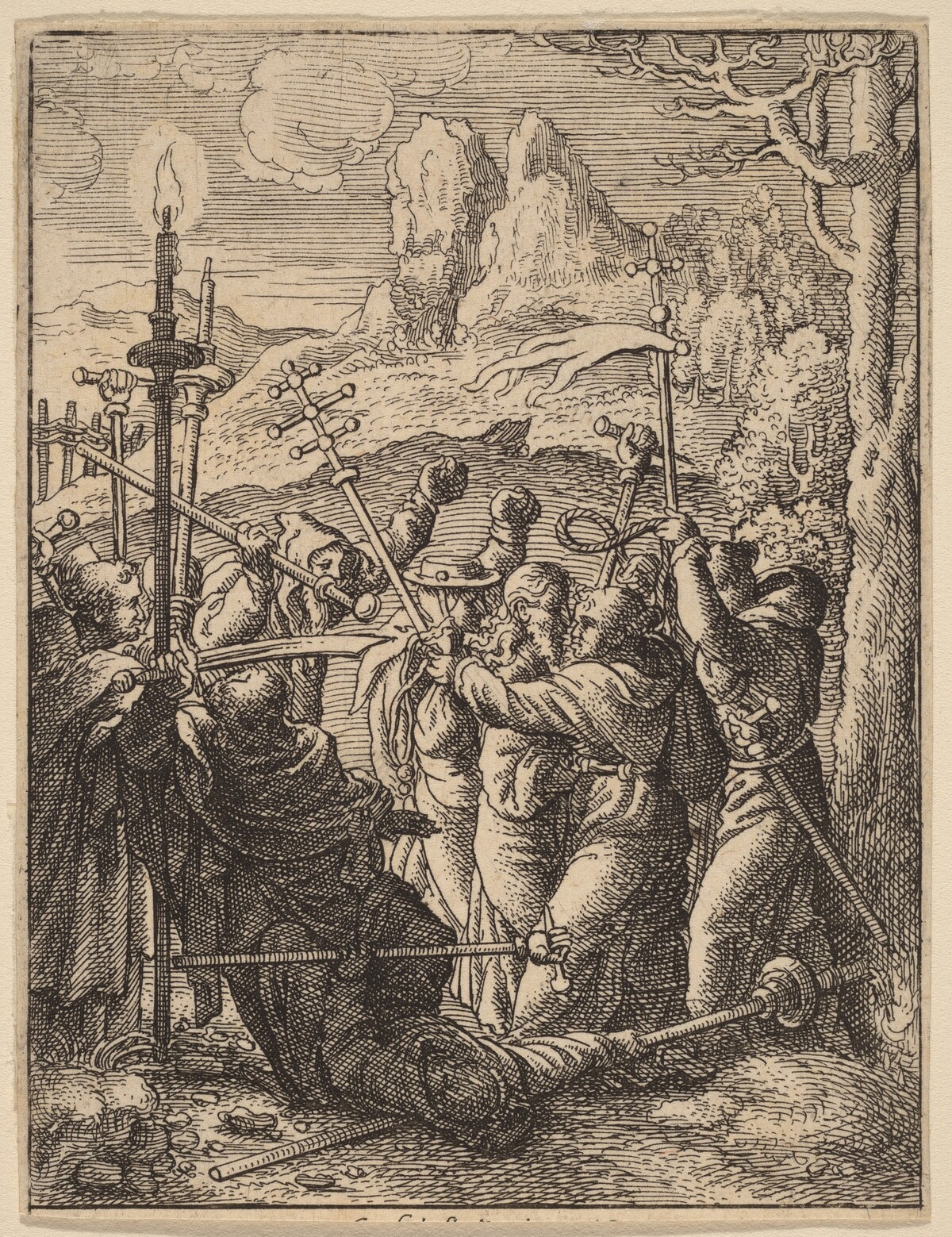 Jesus Taken by Wenceslaus Hollar, after a follower of Hans Holbein the Younger