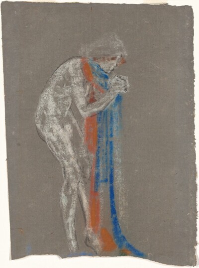 Woman with Red and Blue Scarf