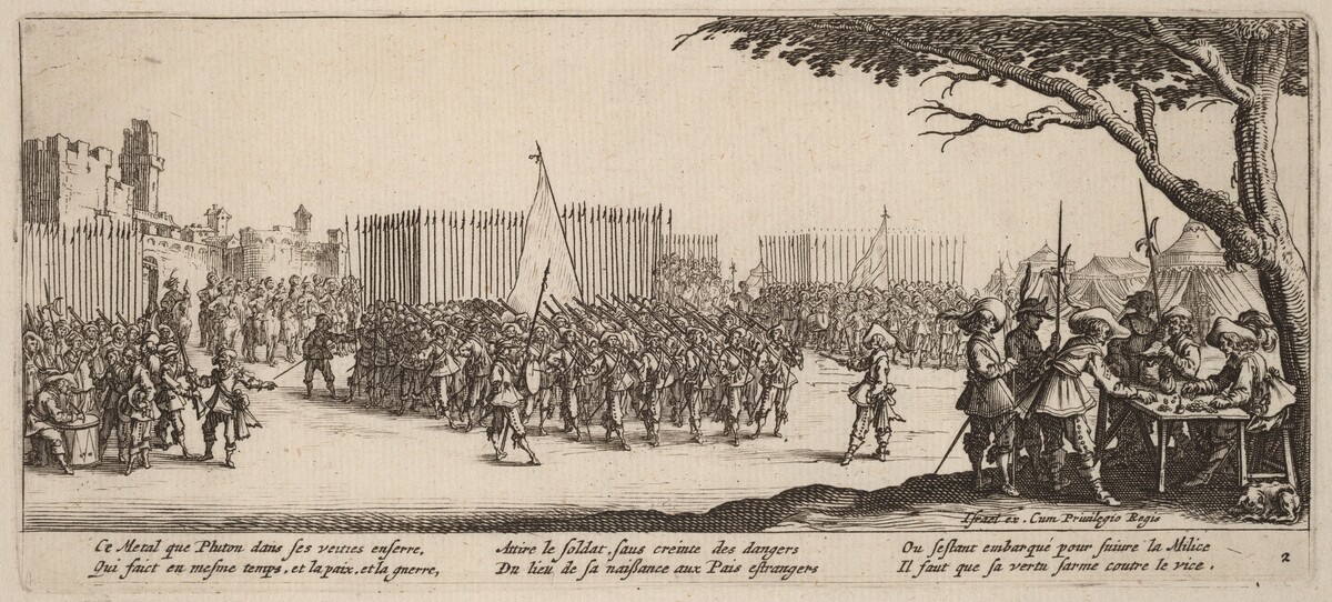 Recruitment of Troops by Gerrit van Schagen after Jacques Callot