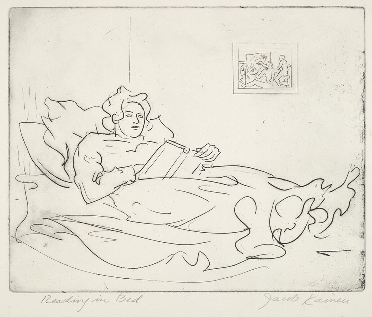 Reading in Bed by Jacob Kainen