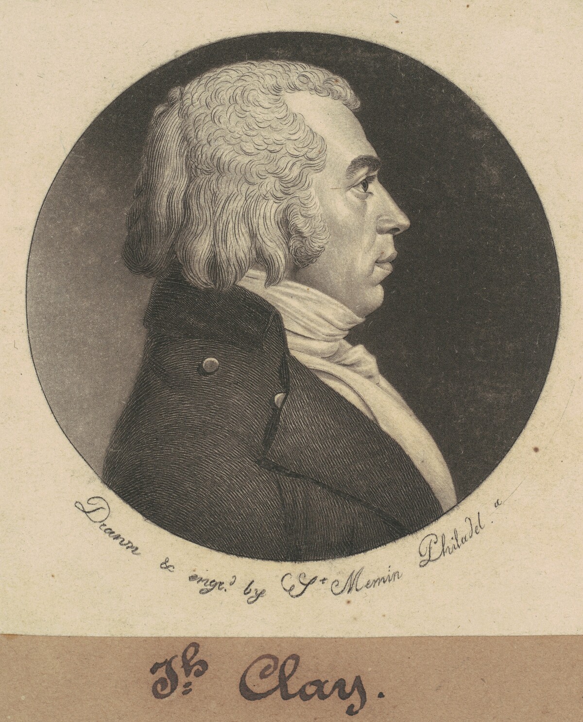 Joseph Clay by Charles B. J. Févret de Saint-Mémin