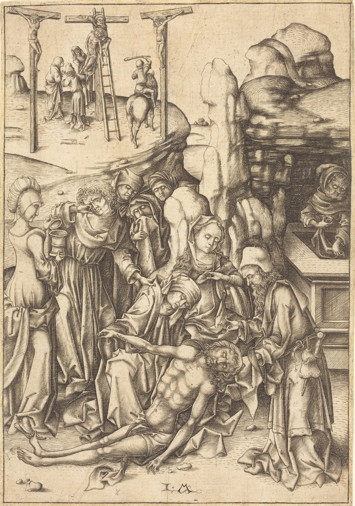 The Lamentation by Israhel van Meckenem