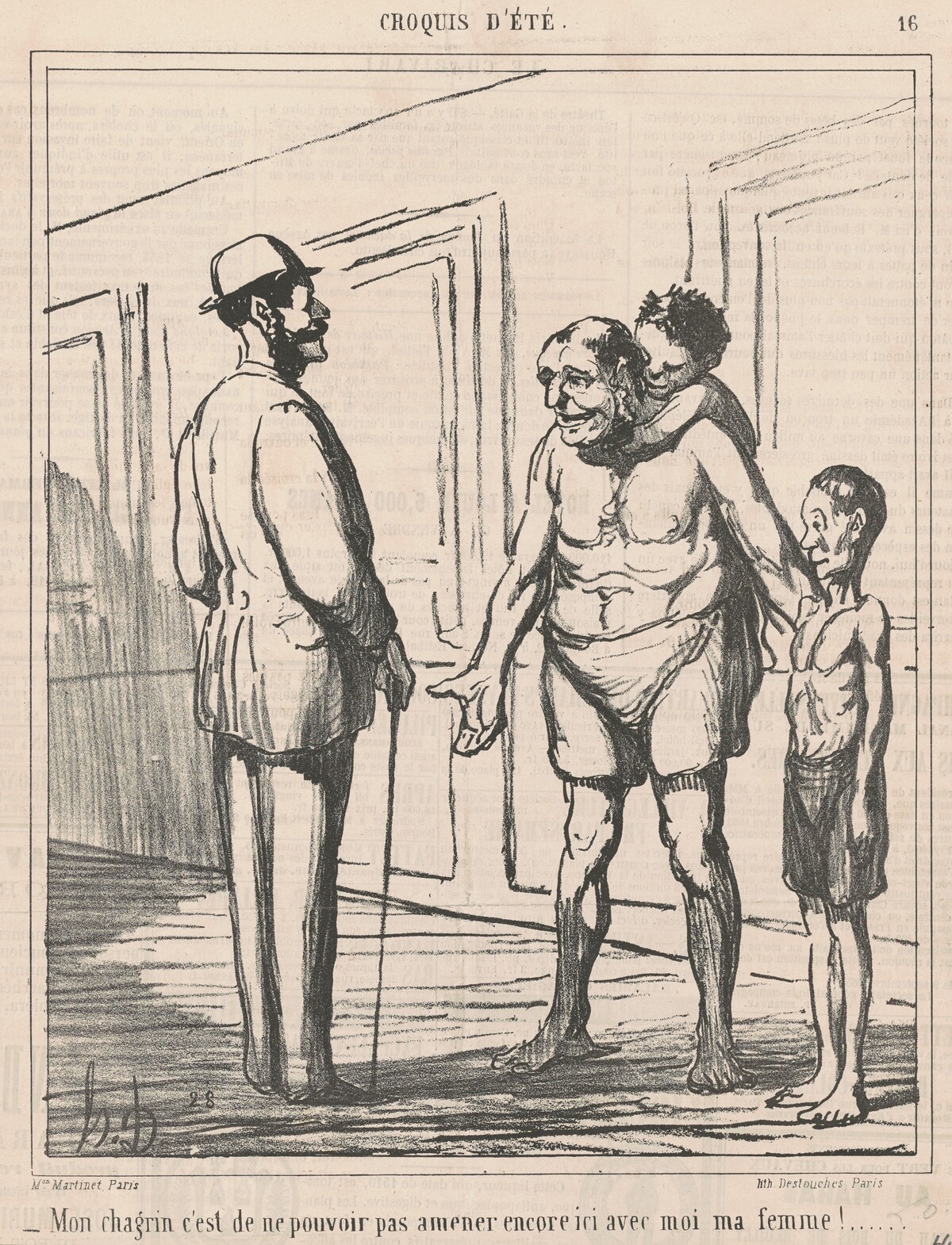 Mon chagrin c'est de ne pouvoir ... by Honoré Daumier