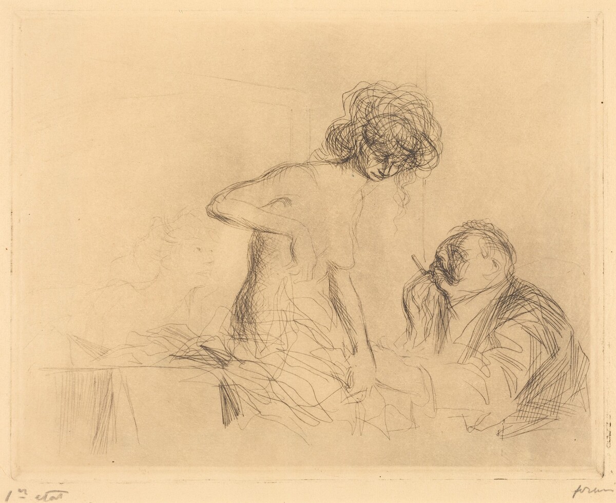 En cabinet particulier (1ère planche) (In a Private Room) (first plate) by Jean-Louis Forain