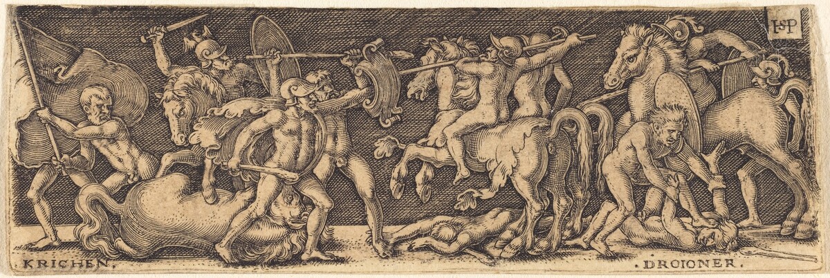 Greeks and Trojans by Sebald Beham