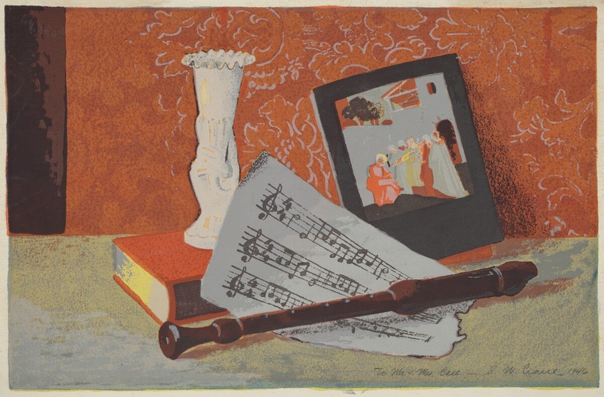 Untitled (Music Still-Life) by Stanley William Crane
