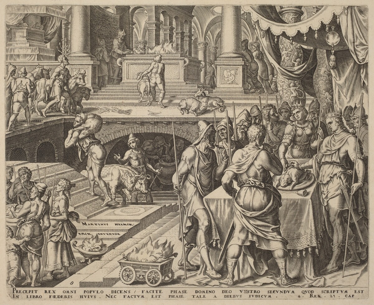 Josiah Celebrating Passover by Philip Galle, after Maerten van Heemskerck