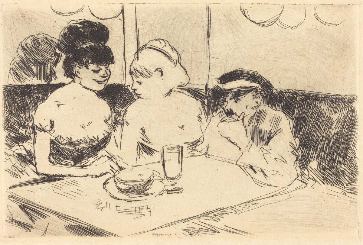 Maison close (planche refusée) (Bordello) (refused plate) by Jean-Louis Forain