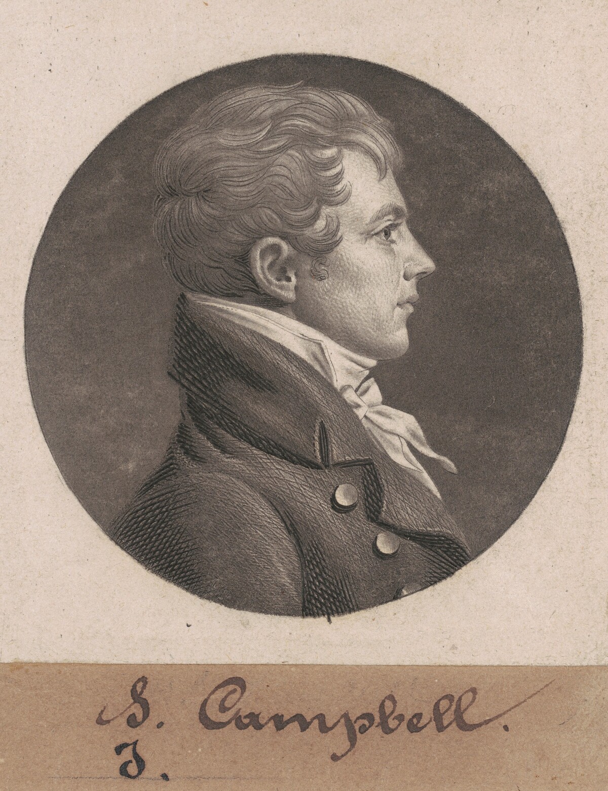 Levin Hicks Campbell by Charles B. J. Févret de Saint-Mémin
