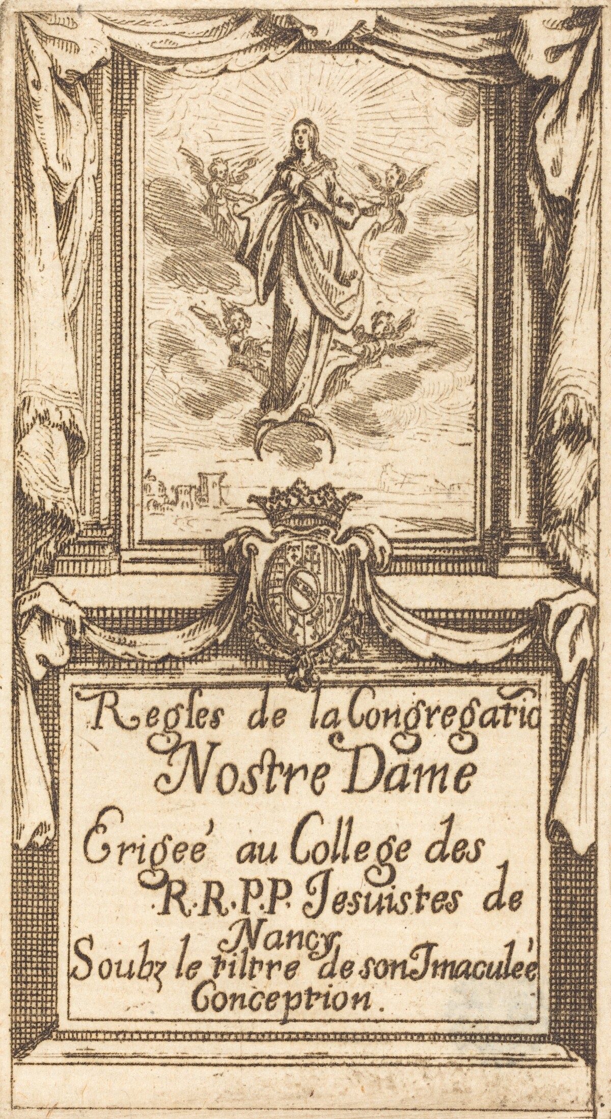Frontispiece for The Rules of the Order of Our Lady by Jacques Callot