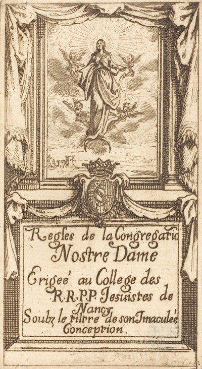 Frontispiece for The Rules of the Order of Our Lady