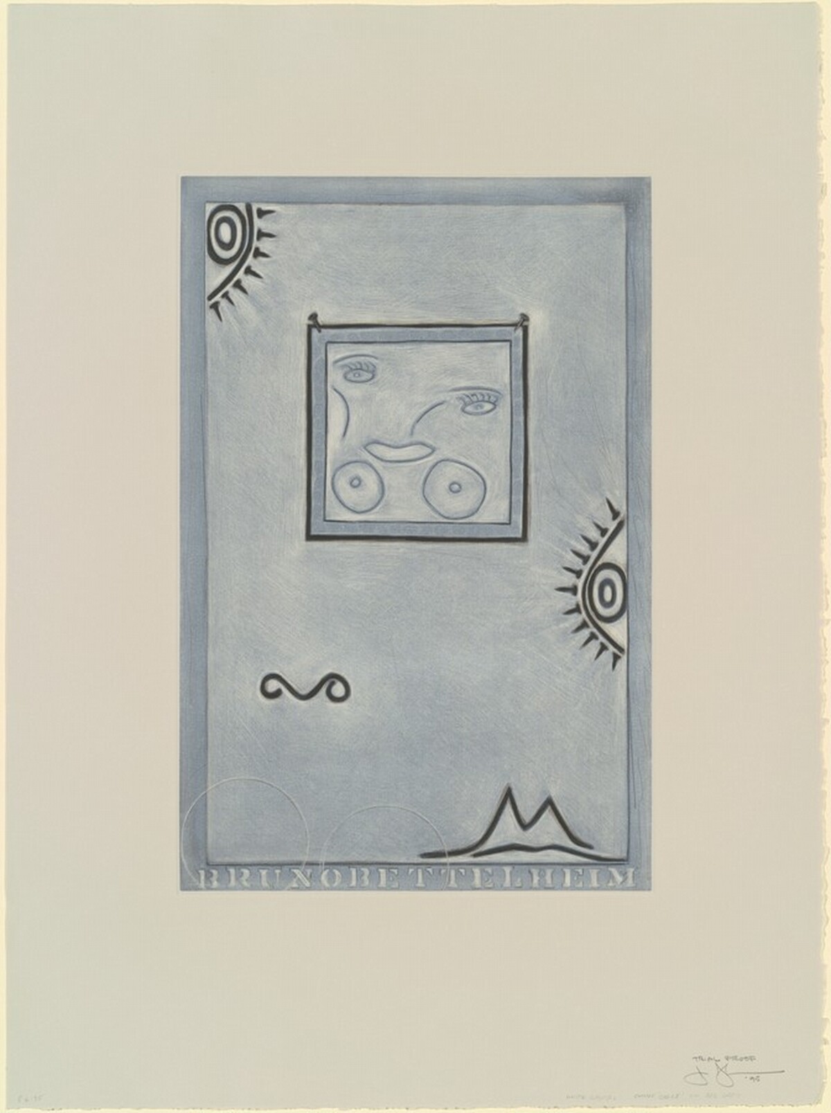 Untitled (White Mezzotint) [trial proof] by Jasper Johns