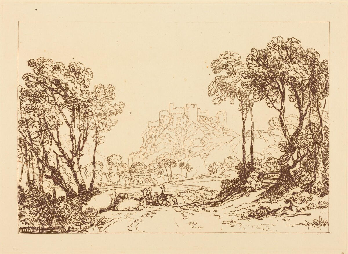 The Castle Above the Meadows by Joseph Mallord William Turner