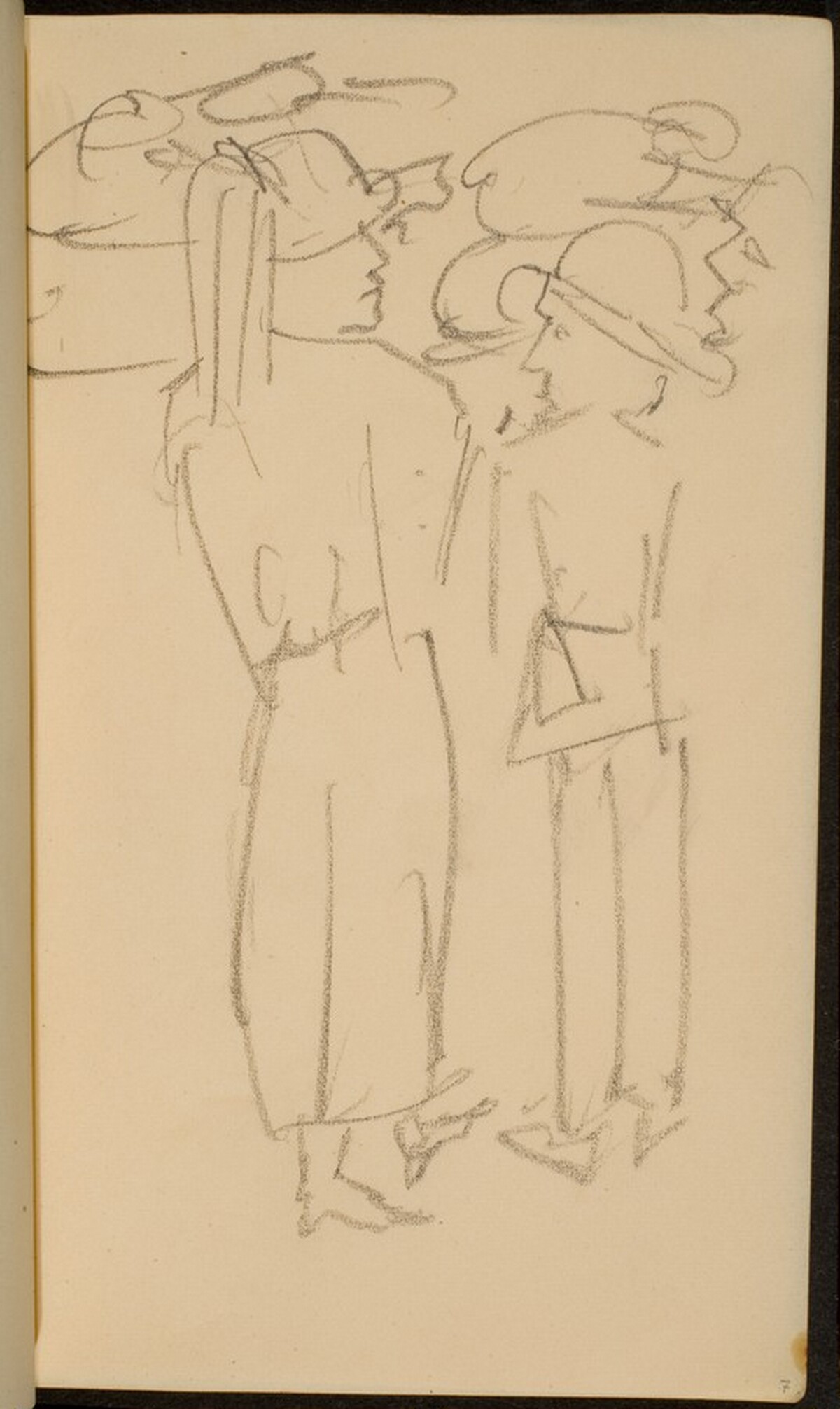Zwei stehende Figuren (Two Standing Figures) [p. 7] by Max Beckmann