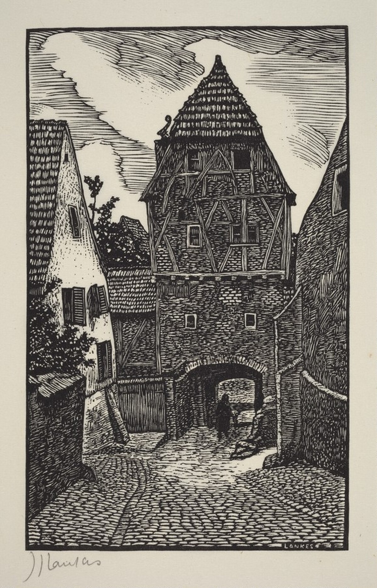 Tower of Donauwörth by J. J. Lankes