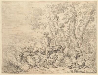 Shepherd on Horseback