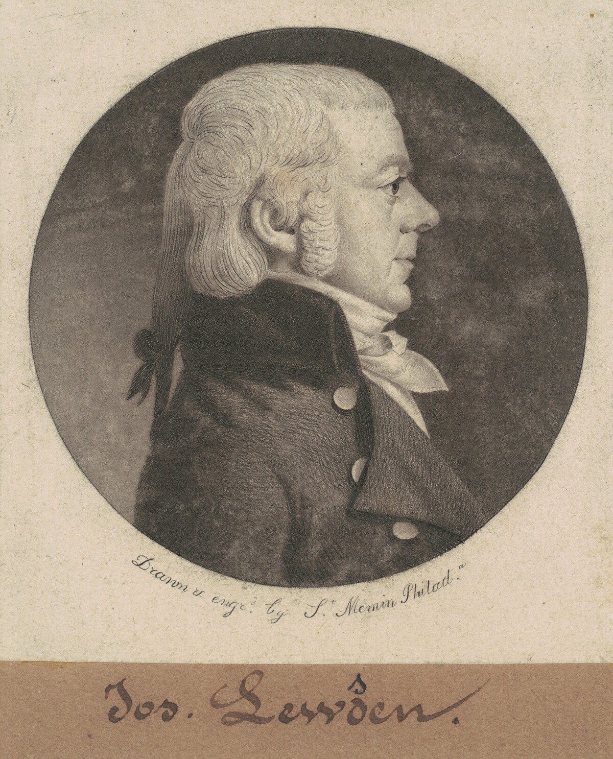 Joseph Lewden by Charles B. J. Févret de Saint-Mémin
